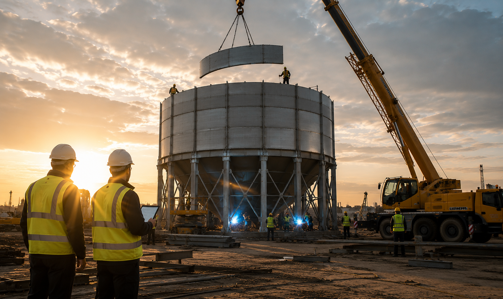 Construcción continua de silos de hormigón